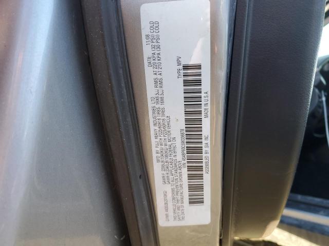 4S4BP60C596336878 - 2009 SUBARU OUTBACK SILVER photo 13