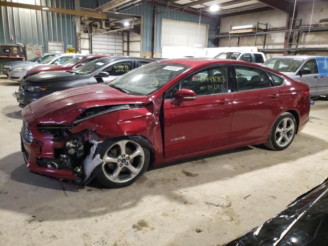 3FA6P0LU7ER364174 - 2014 FORD FUSION SE HYBRID RED photo 1