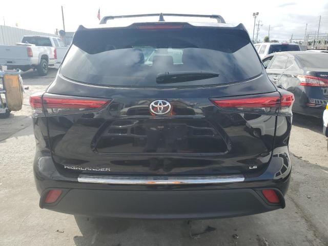 5TDZZRAH4NS121589 - 2022 TOYOTA HIGHLANDER L BLACK photo 6