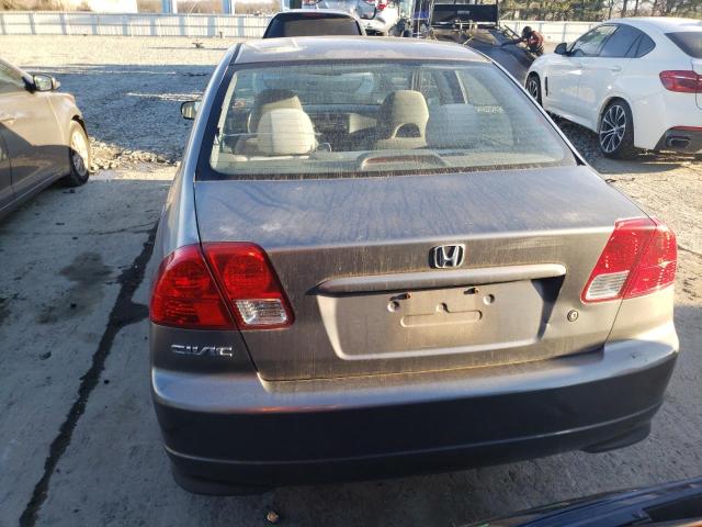 2HGES163X5H587139 - 2005 HONDA CIVIC DX VP GRAY photo 6