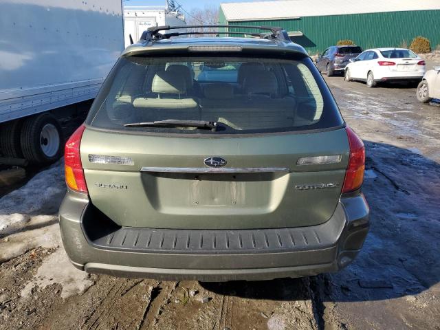 4S4BP62C057393703 - 2005 SUBARU LEGACY OUTBACK 2.5I LIMITED GREEN photo 6