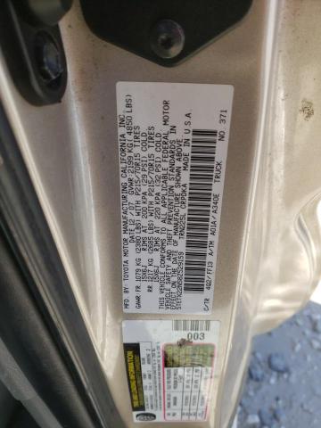 5TETX22N58Z529159 - 2008 TOYOTA TACOMA ACCESS CAB თაფლისფერი ფოტო 12