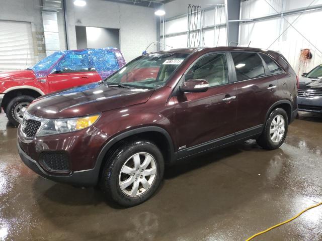 5XYKTCA60CG272955 - 2012 KIA SORENTO BASE BURGUNDY photo 1