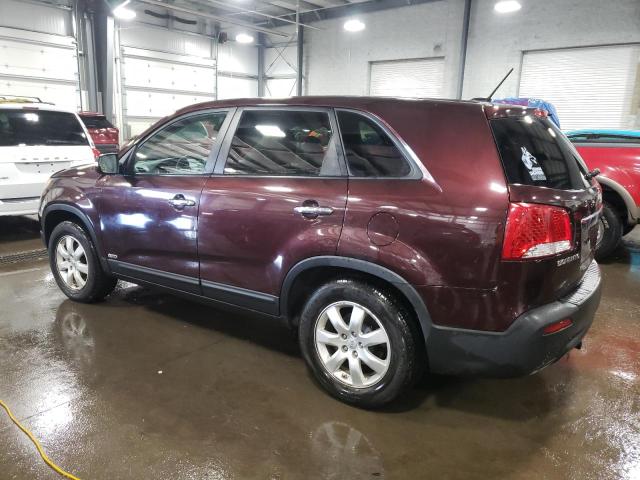 5XYKTCA60CG272955 - 2012 KIA SORENTO BASE BURGUNDY photo 2