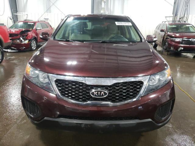 5XYKTCA60CG272955 - 2012 KIA SORENTO BASE BURGUNDY photo 5