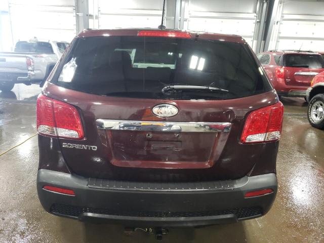 5XYKTCA60CG272955 - 2012 KIA SORENTO BASE BURGUNDY photo 6