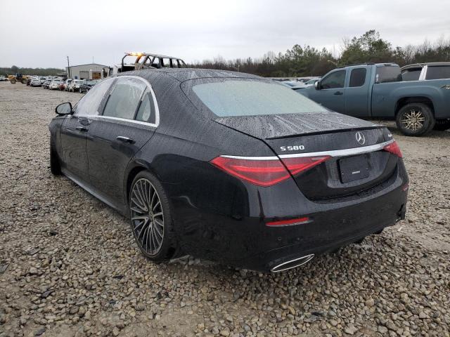 W1K6G7GB7NA112789 - 2022 MERCEDES-BENZ S 580 4MATIC BLACK photo 2