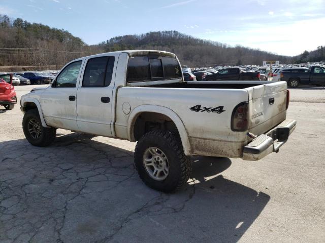 1D7HG38N93S185762 - 2003 DODGE DAKOTA QUAD SPORT WHITE photo 2