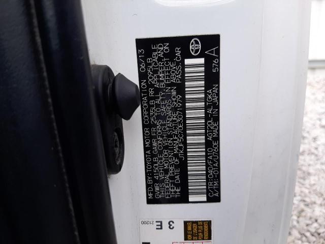 JTKJF5C70E3071979 - 2014 TOYOTA SCION TC თეთრი ფოტო 12