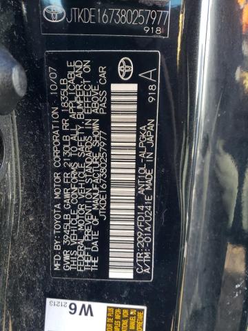 JTKDE167380257977 - 2008 TOYOTA SCION TC Qara foto 12