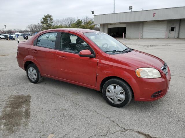 KL1TD56E59B386120 - 2009 CHEVROLET AVEO LS RED photo 4