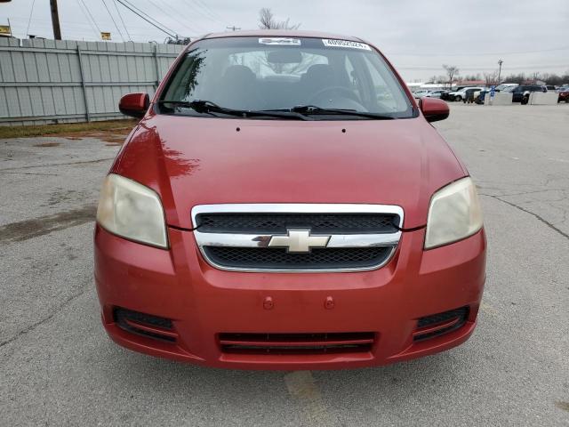 KL1TD56E59B386120 - 2009 CHEVROLET AVEO LS RED photo 5