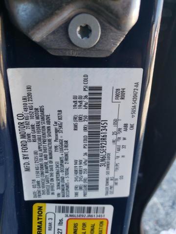 3LN6L5E92JR613451 - 2018 LINCOLN MKZ RESERVE ლურჯი ფოტო 12