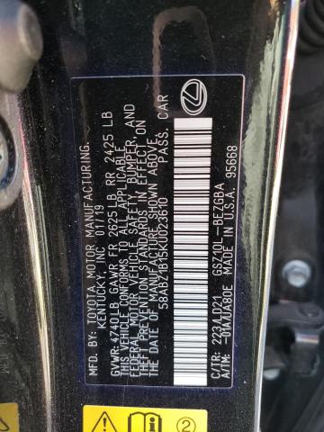 58ABZ1B15KU023610 - 2019 LEXUS ES 350 BLACK photo 12