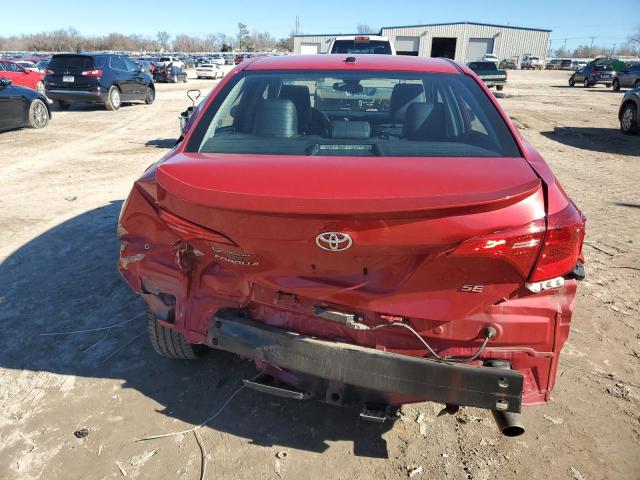 2T1BURHE4JC009471 - 2018 TOYOTA COROLLA L RED photo 6