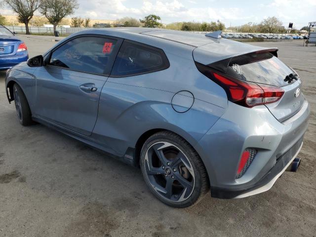 KMHTH6AB3KU007525 - 2019 HYUNDAI VELOSTER TURBO GRAY photo 2