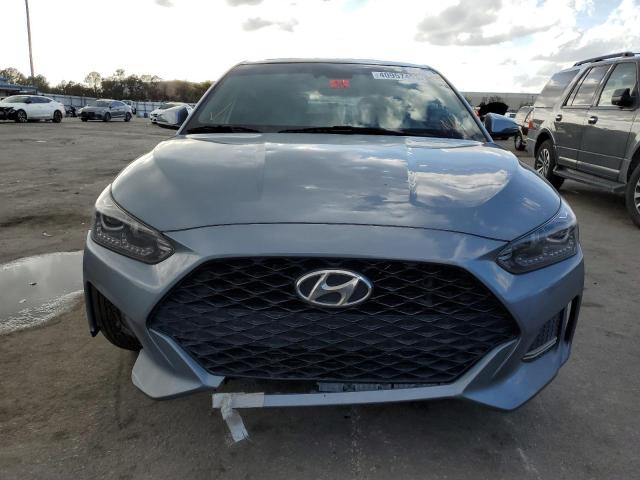 KMHTH6AB3KU007525 - 2019 HYUNDAI VELOSTER TURBO GRAY photo 5