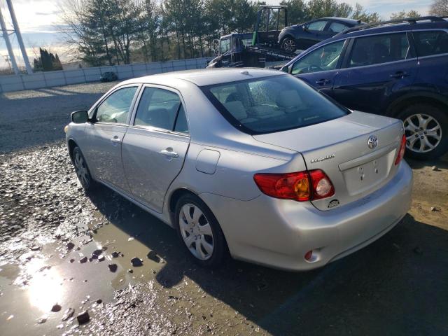 2T1BU4EE8AC346538 - 2010 TOYOTA COROLLA BASE SILVER photo 2