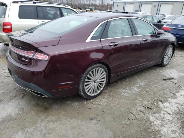 3LN6L5F9XHR621807 - 2017 LINCOLN MKZ RESERVE MAROON photo 3