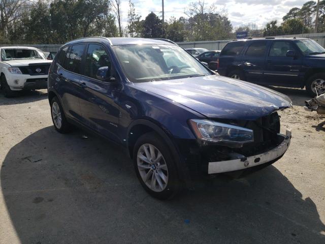 5UXWX9C53F0D58656 - 2015 BMW X3 XDRIVE28I BLUE photo 4