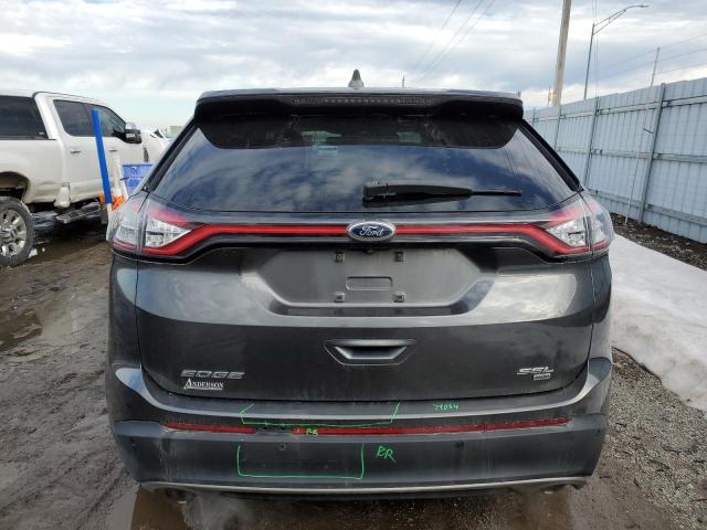 2FMTK4J83FBC11876 - 2015 FORD EDGE SEL GRAY photo 6