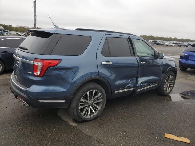 1FM5K8HT0JGC60139 - 2018 FORD EXPLORER PLATINUM BLUE photo 3