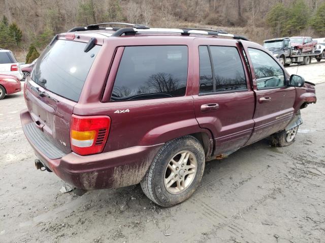 1J4GW68N7XC656943 - 1999 JEEP GRAND CHER LIMITED MAROON photo 3