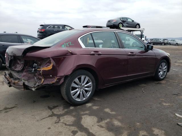 1HGCP2F87BA077903 - 2011 HONDA ACCORD EXL MAROON photo 3