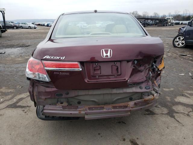 1HGCP2F87BA077903 - 2011 HONDA ACCORD EXL MAROON photo 6