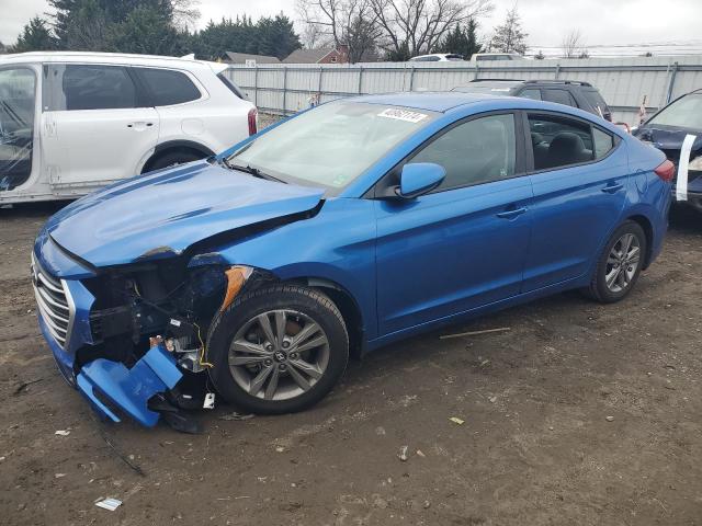 5NPD84LF0HH060392 - 2017 HYUNDAI ELANTRA SE BLUE photo 1