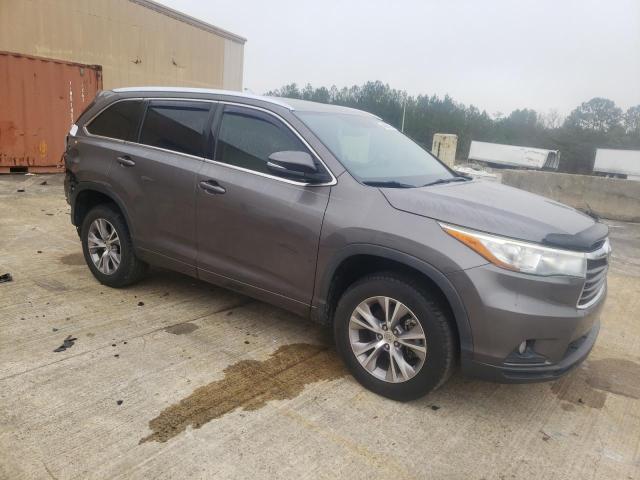 5TDKKRFH2FS070996 - 2015 TOYOTA HIGHLANDER XLE GRAY photo 4