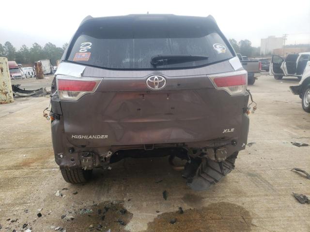 5TDKKRFH2FS070996 - 2015 TOYOTA HIGHLANDER XLE ნაცრისფერი ფოტო 6