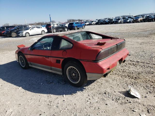 1G2PG9794GP280949 - 1986 PONTIAC FIERO GT RED photo 2