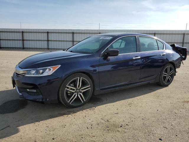 1HGCR2F10HA268133 - 2017 HONDA ACCORD SPORT SPECIAL EDITION BLUE photo 1