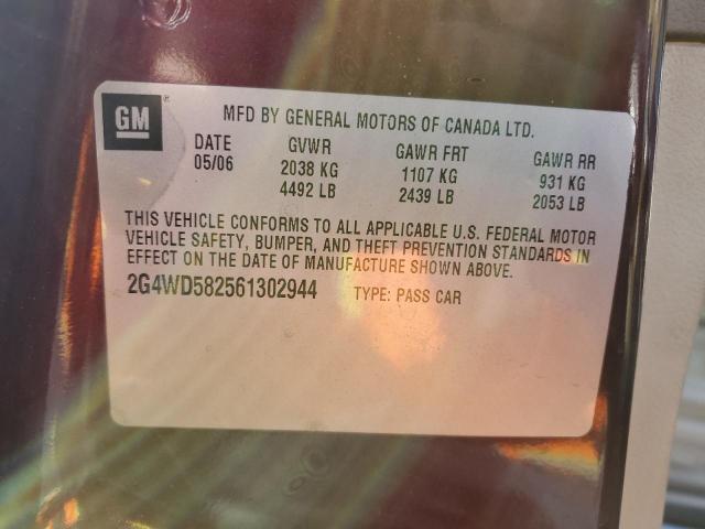 2G4WD582561302944 - 2006 BUICK LACROSSE CXL BURGUNDY photo 13