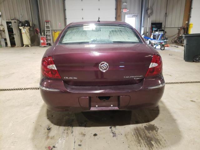 2G4WD582561302944 - 2006 BUICK LACROSSE CXL BURGUNDY photo 6