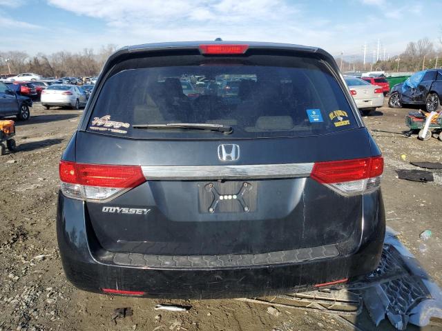 5FNRL5H60EB051284 - 2014 HONDA ODYSSEY EXL BLUE photo 6