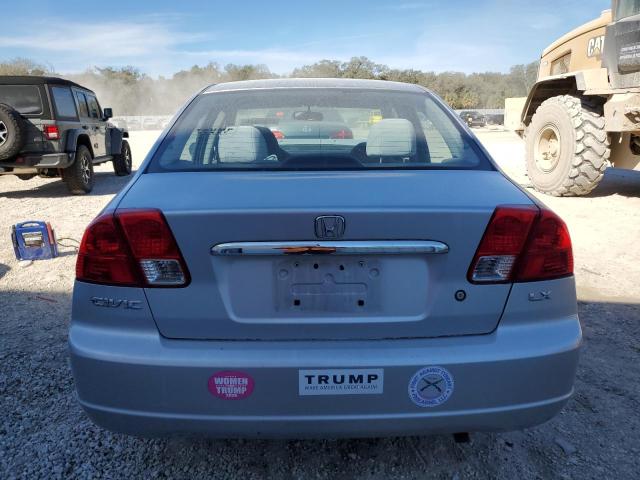 2HGES16553H578346 - 2003 HONDA CIVIC LX SILVER photo 6