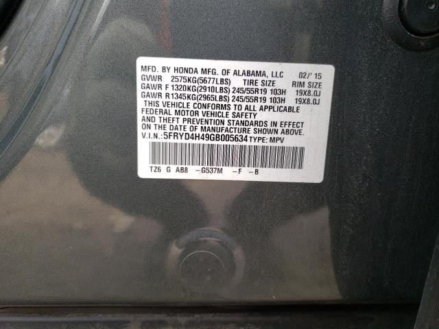 5FRYD4H49GB005634 - 2016 ACURA MDX TECHNOLOGY GRAY photo 13