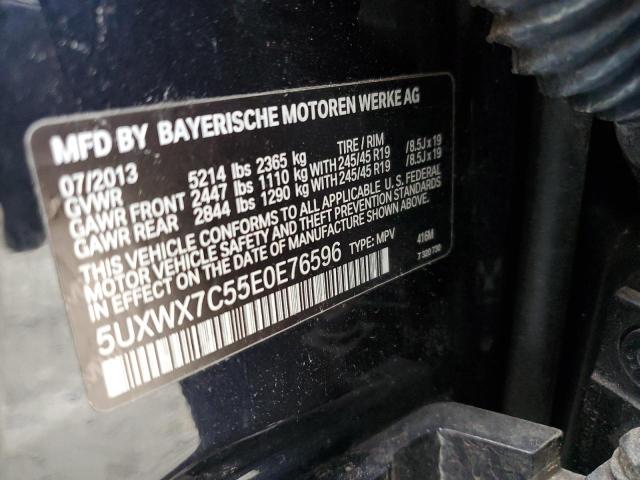 5UXWX7C55E0E76596 - 2014 BMW X3 XDRIVE35I BLACK photo 12