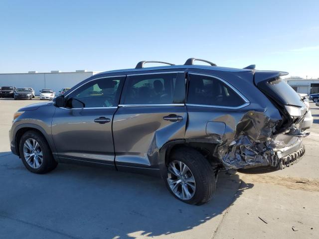 5TDKKRFH2FS116827 - 2015 TOYOTA HIGHLANDER XLE GRAY photo 2