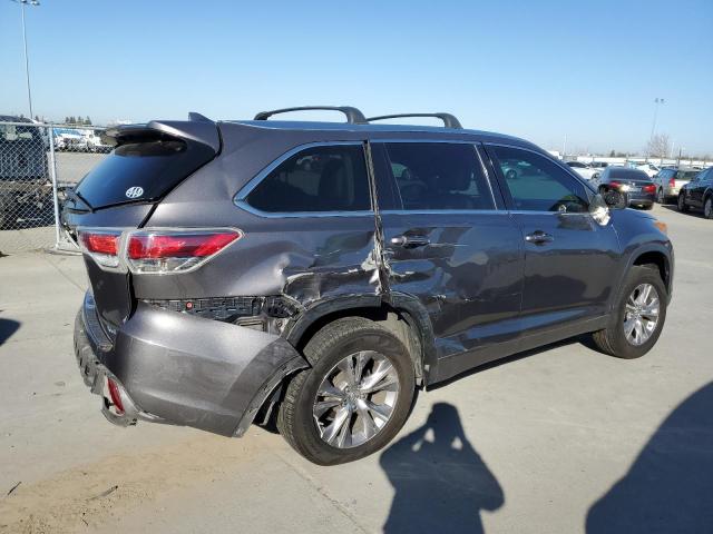 5TDKKRFH2FS116827 - 2015 TOYOTA HIGHLANDER XLE GRAY photo 3