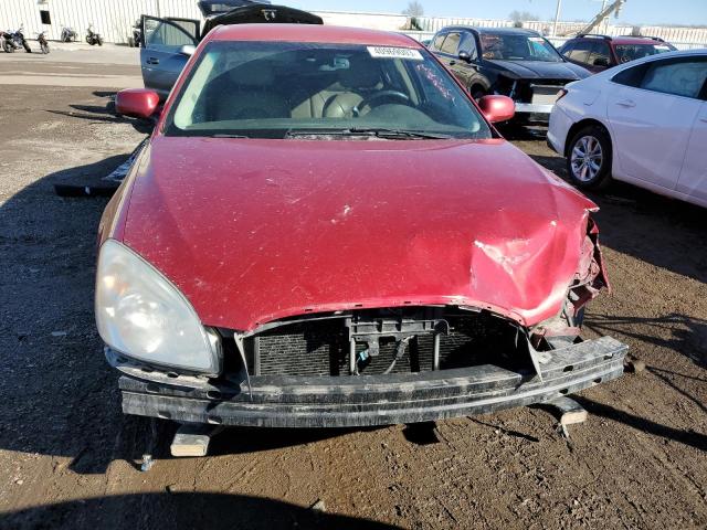 1G4HC5EM1AU107938 - 2010 BUICK LUCERNE CXL RED photo 5