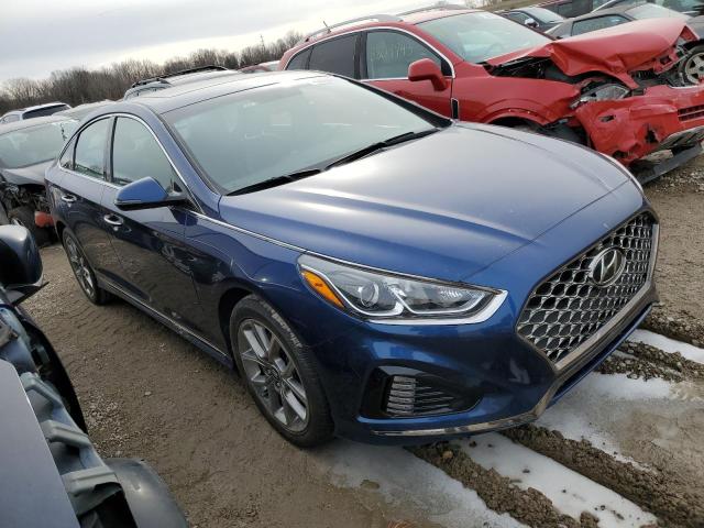 5NPE34AB3JH615943 - 2018 HYUNDAI SONATA SPORT Azul foto 4
