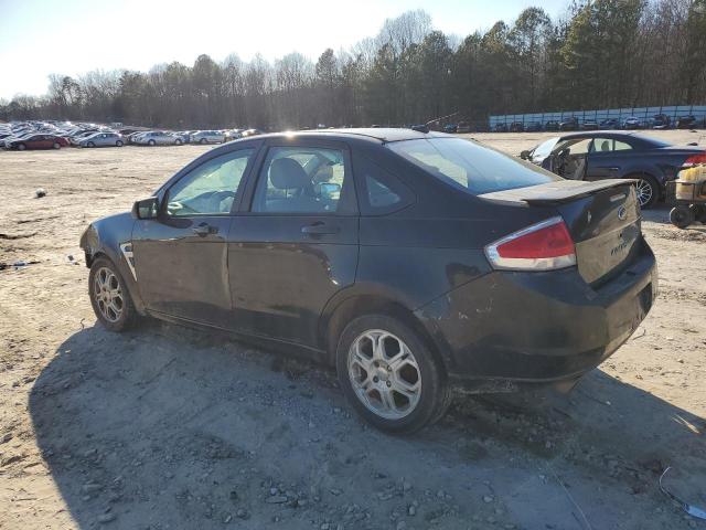 1FAHP35N48W138854 - 2008 FORD FOCUS SE BLACK photo 2