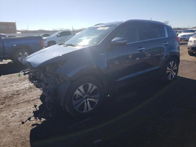 KNDPCCA24B7048991 - 2011 KIA SPORTAGE EX BLUE photo 1