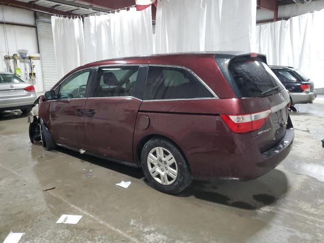 5FNRL5H20CB033328 - 2012 HONDA ODYSSEY LX MAROON photo 2