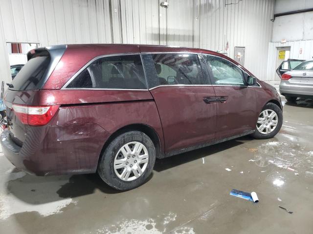 5FNRL5H20CB033328 - 2012 HONDA ODYSSEY LX MAROON photo 3