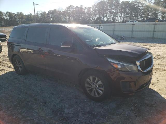 KNDMB5C18F6062409 - 2015 KIA SEDONA LX BURGUNDY photo 4