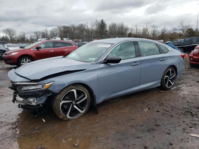 1HGCV1F32NA025894 - 2022 HONDA ACCORD SPORT BLUE photo 1